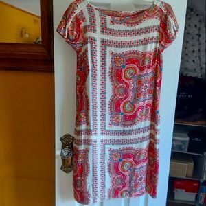 Tommy Hilfiger. Multicolored Morrocan Pattern. Bohemian Sheath Dress.